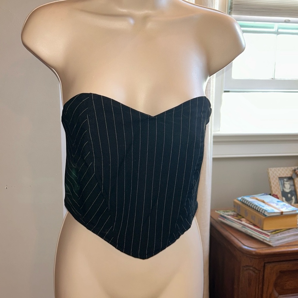 Forever 21 Pinstripe Crop Top